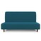 Easy-Going 100% Waterproof Futon Cover, Dual Waterproof Couch Cover for Futon, Stretch Jacquard Sofa Cover, Leakproof Furniture Protector for Kids, Pets, Dog and Cat (Futon, Peacock Blue)