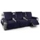 TAOCOCO 100% Waterproof Recliner Sofa Covers with Console, Couch Covers for Reclining Couches 3 Seat with Straps, Split Recliner Sofa Cover Furniture Pets Kids Protector (3 Seater, Navy Blue)