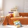 HANDONTIME Brunt Orange Sofa Cover Couch Covers for Sofa Washable Loveseat Covers Soft Chenille Couch Cover for Dogs Solid Caramel Couch Covers for 3 Cushion Couch Sofa Pet Friendly, 71" X118