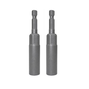 YongXuan 1/4 inch Drive Socket Wrench with Hexagonal Shank Deepened Electric Wrench Adapter Nut Drill Tool 2-pcs (9mm)