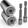 Leberna Universal Socket Grip Adapter 4 PCS   Multi Functional Sockets Set Ratchet Power Drill Bit Wrench 1/4"-3/4" (7mm-19mm) Professional Repair Tools Gifts for Dad Men Fathers Husband DIY Handyman