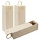 Wooden Wine Box, Chris.W 3 Pack Single Wood Wine Bottle Storage Gift Box with Handle for Holiday, Christmas, Birthday Party, Housewarming, Wedding, Anniversary, 13.87 x 3.87 x 4 Inches