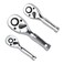 LEONTOOL 3PCS Stubby Ratchet Set, 1/2 3/8 1/4 Inch Drive Ratchet Handle Wrench, 72-Tooth Reversible Ratchet, 5 Degree, Quick-Release Socket Wrench Set CR-V Steel Mini Ratchet Set