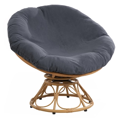 HOMBYS Cover for Papasan Cushion, Soft Slipcover Only, Removable and Machine Washable Chair Cushion Covers with Elastic Closure(Fit 50-52inch, Dark Grey)