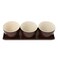 Ceramic Snack Serving Tray Set with 3 8oz Bowls for Dips Condiments Snacks