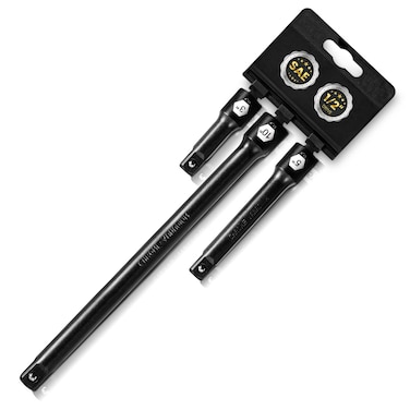 PGROUP 1/2-Inch Drive Impact Extension Bar Set   3 Piece Socket Extensions 3" 5" &amp; 10" Length   Premium Cr-V Steel with Black Phosphate Finish