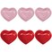 Heart-Shaped Multipurpose Ceramic Sauce Dish Seasoning Dishes Sushi Dipping Bowl Appetizer Plates Serving Dish Saucers Bowl(Set of 6), Red &amp; Pink