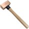 WEDO Copper Sledge Hammer 2lb, Strike Drilling Hammer with Wooden Handle, Club hammer, Crack Hammer, Double Face Copper Hammer, Die-Forged, Corrosion Resistant, 14" Length