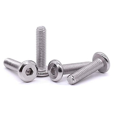 M3-0.5 x 12mm (100 PCS) Hex Socket Head Cap Screws Furniture Screws, 304 Stainless Steel 18-8, Round Head Connector Screws for Furniture,Binding Screws