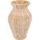 Amosfun Rattan Vase Cattail Decorative Vase Dried Flower Arrangement Vase Home Office Countertop Centerpieces 6.8 x 6.8 x 11 Inch
