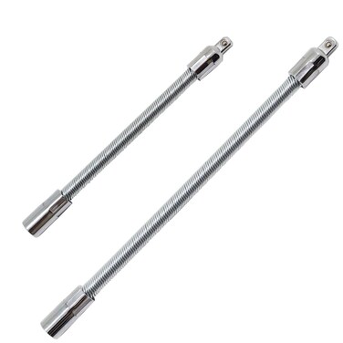 BENLIUDH 1/2 Flexible Socket Extension Bar Set, Bendable Wrench Extension Drive Socket Driver Handle 2pcs (10 inch,14 inch)