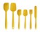 Silicone Spatula Set 6 Pieces High Heat Resistant Kitchen Scraper Spatulas,One-Pieces Seamless Design for Scraping,Cooking,Baking,Mixing Yellow
