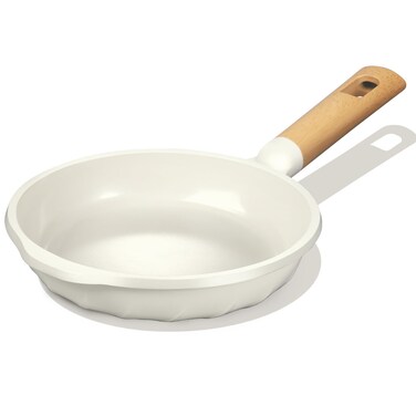 COOKLOVER Nonstick Frying Pan 100% PFOA Free Cookware Induction Skillet Stir Fry Pan (Cream white, 7.9 inch)