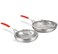 DELARLO Tri-ply Stainless Steel Frying Pan Set with Lid 8" 12" large Skillets Induction Chef's Pan,Pots and Pans Set Kitchen Cookware Set Dishwasher and Oven Safe