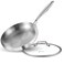 LOLYKITCH 9.5 Inch Tri-ply Stainless Steel Frying Pan with Lid,Skillet,Induction Cooking Pan,Dishwasher and Oven Safe,Riveted Handle.
