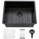 23 Inch Black Undermount Laundry Sink-VASOYO 23x18x13 Undermount Utility Sink Black Stainless Steel Undermount Kitchen Sink 16 Gauge Single Bowl 13 Inch Deep Laundry Room Sink Basin Outdoor Sink