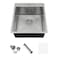 Lordear 18x20x10 inch Drop in Kitchen Sink Topmount Bar Sink 16 Gauge Single Bowl Stainless Steel Bar Sink Kitchen Sinks Outdoor Sink