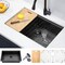 SHACO 33 Inch Black Stainless Steel Undermount Kitchen Sink, 33x19 Gunmetal Black Workstation Sink, Single Bowl Basin Wet Prep Undermount Kitchen Sink with Cutting Board