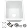 MILOSEN White Bar Sink,RV Kitchen Sink, Small Bar Sink 13 &Atilde;&mdash; 15 Inch, Undermount Bar sink, Wet Bar Prep Sink Single Bowl