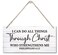 I Can Do All Things Through Christ Wall Art Sign, Printed Wood Plaque Sign Wall Hanging, Christian Signs For Home Decor Wall, Philippians 4:13 Wall Decor Gift, Farmhouse Decor Wall Art Sign 12" x 6
