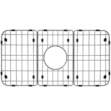 Orgneas Stainless Steel Sink Protector for Kitchen Sink 24-1/8" x 12-5/8", Sink Bottom Grate Insert Grid for Single Sink Bowl with Center Drain Hole