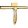 HIWARE All-Purpose Shower Squeegee for Shower Doors, Bathroom, Window and Car Glass - Brass, Stainless Steel, 10 Inches