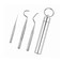 AKOAK 3 Pcs/Set 304 Stainless Steel Teeth Cleaning Tool Multi-Functional Portable Toothpick Storage Tube with Toothpick Holder, Ideal for Home Personal Oral Care&iuml;&frac14;&circ;Silver&iuml;&frac14;&permil;