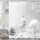 ICTEISOM Winter Christmas Shower Curtain, Snowman Snowflake Grey Bathroom Curtains Set with Hooks, Holiday Home Decor Fabric Shower Curtains, 72x72 Inches