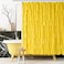 WestWeir Ruffle Shower Curtain, 72-inches Extra Long, Yellow Ruffled Bath Curtains for Bathroom, Fabric Farmhouse Decor, Soft Touch Decorative Cloth Textured, (72 inch Wide,1 Panel)