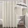 Textured Fabric Shower Curtain Liner Set with Hooks Waterproof Luxury Natural Linen Neutral Tone Burlap Woven Look Vintage Country Style Rustic Shower Curtains for Bathroom,Tan Beige,72x72 Inch