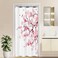 Kikiry Small Stall Shower Curtain 36''W x 72''L Half Narrow 36 Inch Pink Cherry Blossom Sakura Bathroom Curtains Floral Pink White Japanese Style Polyester Fabric 7 Pack Plastic Hooks