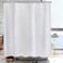 YISURE Stall Shower Curtain Cotton Fabric 60 x 84 inch, Small Shower Curtain, Narrow White Linen Textured Heavy Duty Shower Curtain for Bathroom Hotel Luxury Washable