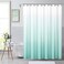 Aqua White Gradient Waffle Weave Shower Curtain Water Resistant Ombre Print Bathroom Spa Hotel Decorative Fabric Shower Curtain Liner with 12 Grommets(Cream White/Aqua, 70"x72")