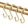 24PCS Metal Shower Curtain Hooks&iuml;&frac14;&OElig;Rust Resistant S Shaped Hooks Hangers for Shower Curtains, Kitchen Utensils, Clothing, Towels, etc.(Gold)