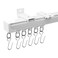 MaKefeile Curtain Tracks Ceiling Wall Mounted Heavy-Duty Curtains Rails Room Divider Curtain Track for Living Room Bedroom Room Shower Divider White 3 ft To 18 ft