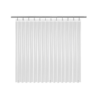 EHZNZIE Clear Shower Curtain Liner Light Weight PEVA, Shower Liner 72x72 Inches, Waterproof, No Chemical Smell with 12 Rust Proof Metal Grommets for Bathroom Shower Curtain