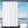 2-Pack Fabric Shower Curtain Liners Lightweight - White Cloth Shower Liners with Magnets, Washable &amp; Water Repellent, 12 Button Holes, Hotel Quality - 71" W x 72" L, White