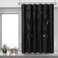 N&amp;Y HOME Waterproof Fabric Shower Curtain or Liner with 9 Mesh Pockets - Black, 71x72 Inches