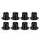 uxcell 1.28'' Dia Stainless Steel Pole Sockets Flange Rod Holder Bracket Support for Bathroom Closet Curtain, Set of 8, Black