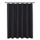 Biscaynebay Extra Long Fabric Shower Curtain Liner 72 Inch Width by 84 Inch Length, Black Water Resistant Bathroom Curtains, Rust Resistant Grommets Top Weighted Bottom Machine Washable