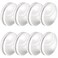 Magnetic Curtain Weights, Plastic Covered Heavy Duty No Sew Shower Curtain Magnets, Avoid Blowing Around, Work for Drapery, Tablecloth, Flag, Outdoor Curtain Liner (White, 8 Sets)