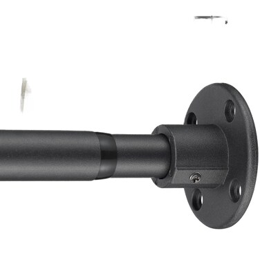 Heavy Duty Shower Rod - Industrial Shower Curtain Rod Wall Mounted for Bathroom,Closet,Room Divider,Outdoor Patio - 28 to 76"Adjustable Shower Pole - Matte Black