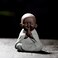Kingzhuo Ceramic Cute Buddha Statue Monk Figurine Creative Baby Crafts Dolls Ornaments Gift Classic Delicate Ceramic Arts and Crafts Tea Accessories Small Adorable Gift Best Wishes Present