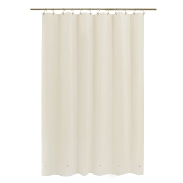 Mrs Awesome Shower Curtain Liner with 6 Magnets Beige PEVA 8G Thick &amp; Heavy Duty, Waterproof Plastic Shower Curtains for Bathroom, Standard Size 72 x 72 inch, Beige