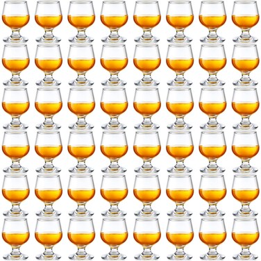 Qunclay 48 Pcs Shot Glasses Shot Glass Cute Cognac Glasses Small Brandy Snifter for Tasting Brandy Drinking Port Glasses for Whiskey Brandy Wine Beer (5oz)