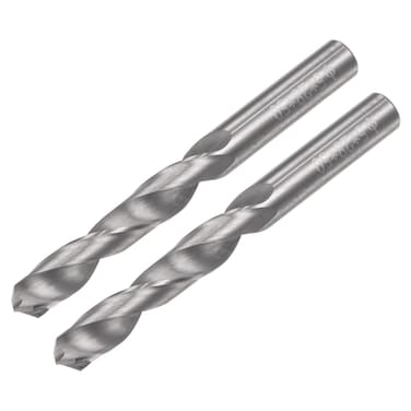 uxcell Solid Carbide Drill Bits, 5mm C2/K20 Tungsten Carbide Jobber Drill Bits Straight Shank Drilling Tool for Stainless Steel Aluminum Iron Metal Plastic 2pcs