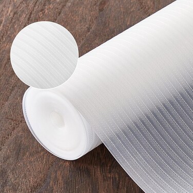 17.5" X 60" X 2Rolls Refrigerator Liners Shelf Liner, Fridge Liners Non Slip Washable, Drawer Liners Non Adhesive Waterproof, Durable Fridge Mats for Glass Shelves, Cupboard, Pantry Clear