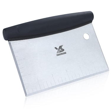 MSY BIGSUNNY Dough Scraper Baking Pastry Cutter Good Grip Pastry Scraper Chopper Stainless Steel Dough Cutter