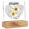 Daughter Gift Daughter Gifts From Mom, Daughter I Love You Desk Decor Floral Acrylic Desk Plaque Sign with Wood Stand Home Office Desk Sign Keepsake Inspirational