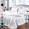 Homiest 7pcs Satin Sheets Queen Size Bed Set Satin Sheet Set, White Bed Sheets Luxury Silky Satin Bedding Set, 1 Deep Pocket Fitted Sheet, 1 Soft Flat Sheet, 4 Pillowcases, 1 Body Pillowcase